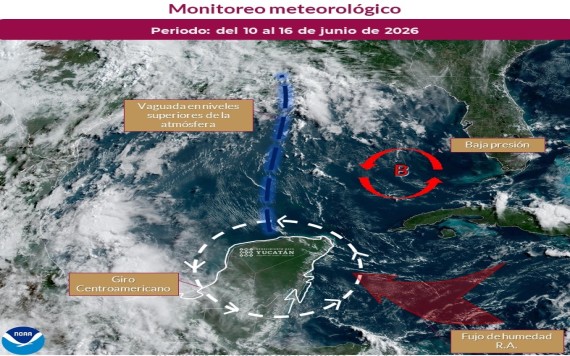 Prevén aumento de lluvias a partir del 10 de junio