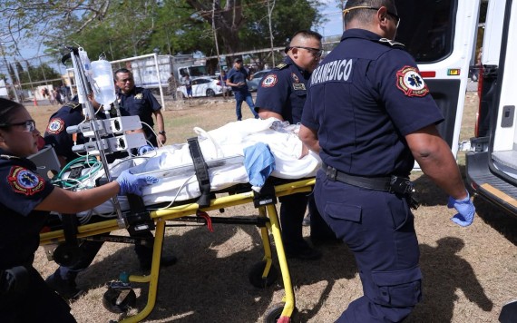 Trasladan vía aérea a joven lesionada en Tekax