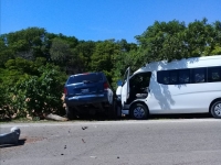 Siniestro vial en la Progreso-Chicxulub Puerto deja daños materiales