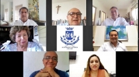 Renán Barrera sostiene diálogo virtual con ex alcaldes meridanos