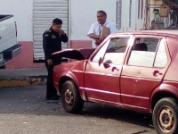 Militar provoca accidente en el Centro Histórico