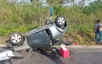 Cuatro lesionados en siniestro vial en la Mérida-Tizimín
