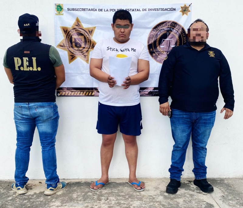 Detienen a presunto homicida que se refugiaba en Yucatán