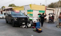 Camioneta de la SSP atropella a motociclista