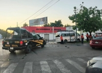 Unidad de la SSP protagoniza choque