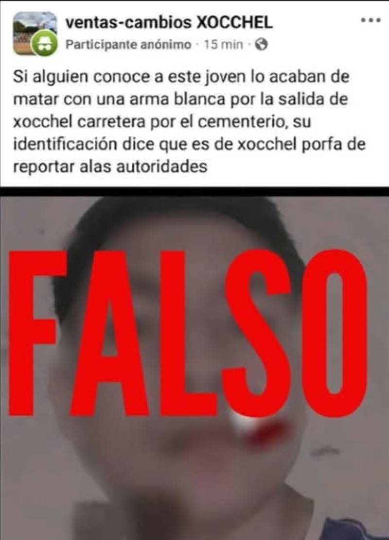 Falsa información sobre homicidio de joven en Xoccel: SSP