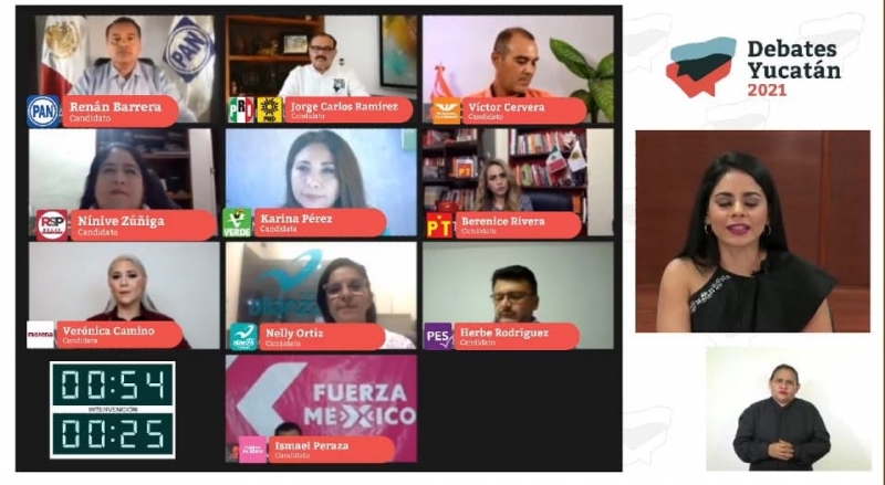 Formato de debate del Iepac enmudece a candidatos a la alcaldía de Mérida 