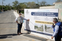 Supervisa Renán Barrera construcción de calles en colonia Tamarindos