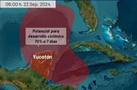 Monitorean baja presión con potencial ciclónico