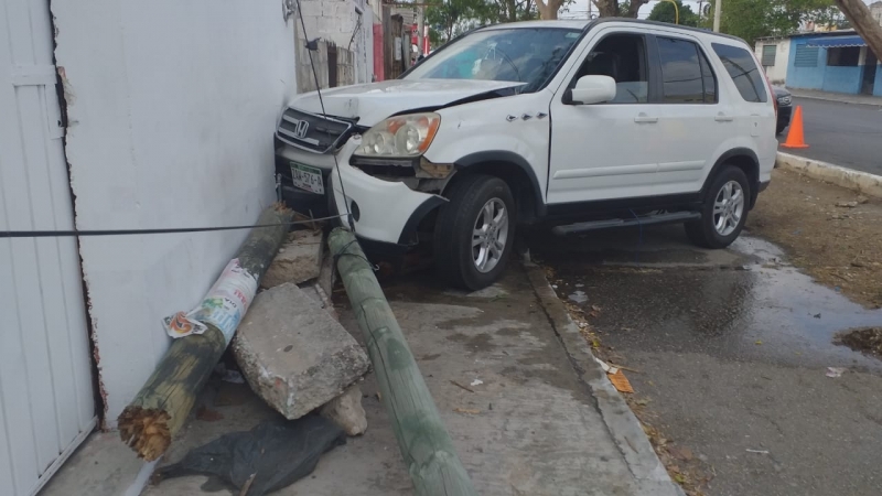 Accidente en oriente de Mérida deja ciclista herido