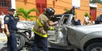 Aparatoso accidente en San Sebastián deja cuatro lesionados