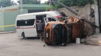 Nuevo accidente de Urvan del FUTV en Mérida