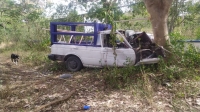 Choque al sur de Mérida deja cinco personas lesionadas