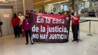 Protestan trabajadores del Poder Judicial para exigir pago de bono