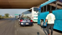 Transportistas se manifiestan en carretera Mérida-Campeche