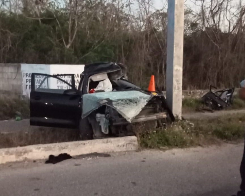 Muere prensado en siniestro vial en la Mérida-Motul 