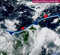 Prevén lluvias del 14 al 18 de septiembre por frente estacionario