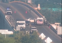 Siniestro vial en puente vehicular