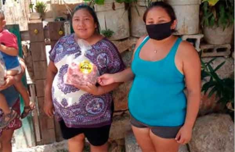 Beneficia Antorcha Campesina a familias de Motul con apoyos alimenticios