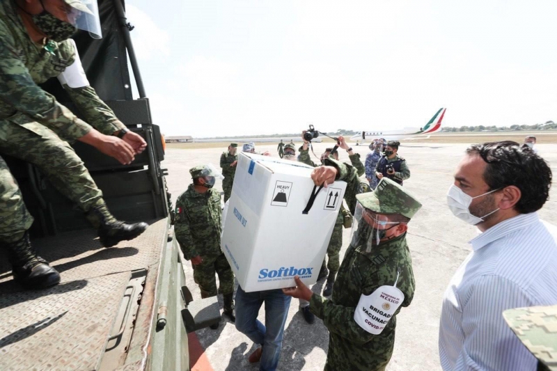 Arriban a Yucatán más vacunas contra Covid-19