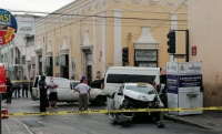 Vendedor de periódicos resulta lesionado en siniestro vial 