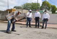 Refuerzan labores de bacheo ante temporada de lluvias