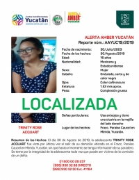 Localizan a joven reportada como desaparecida