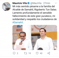 Confirma Mauricio Vila muerte de alcalde de Samahil