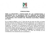 Listas convocatorias en el PRI