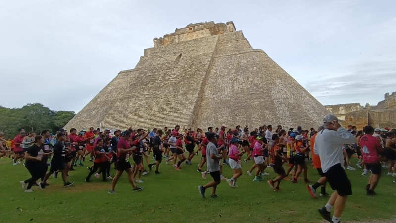 Masiva participación en la Uxmal-Muna