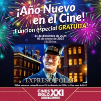 Cines del Siglo XXI proyectarán gratis &quot;El Expreso Polar&quot;