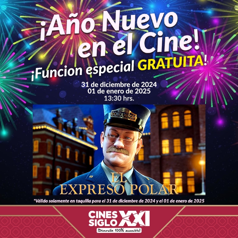 Cines del Siglo XXI proyectarán gratis "El Expreso Polar"