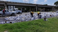 Video: Accidente cervecero en periférico de Mérida