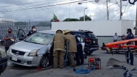 Choque en avenida Aviación deja tres lesionados