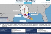Tormenta Barry no representa un riesgo para Yucatán