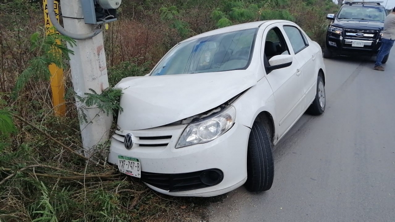 Joven sufre siniestro vial en la Mérida-Umán   