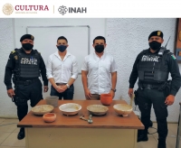 INAH Yucatán recupera ocho piezas arqueológicas