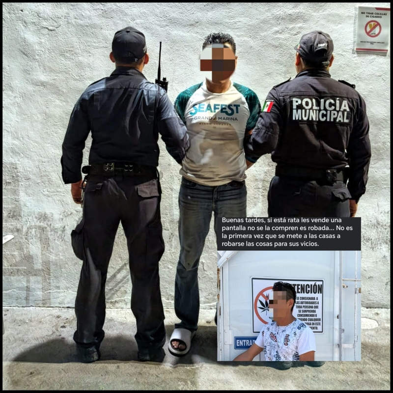 Preso por robar un televisor