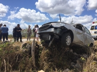 Turistas asiáticos se accidentan al chocar con zopilote