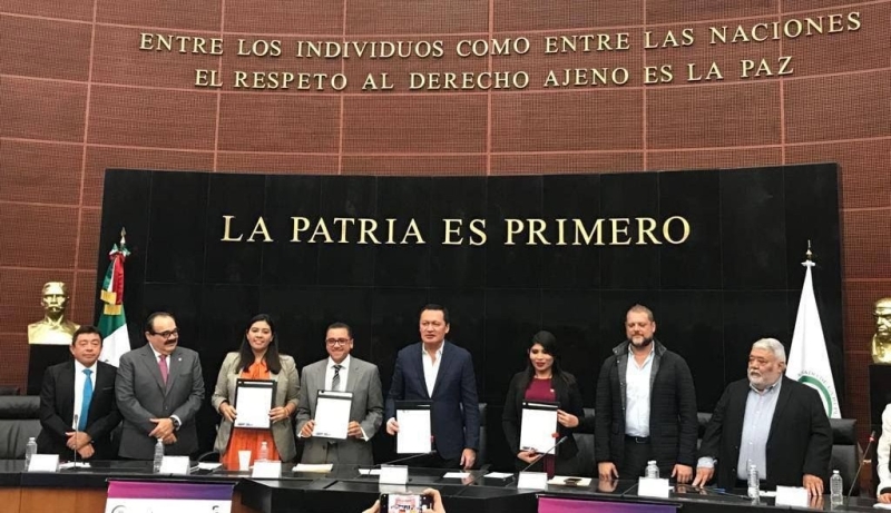 Congreso yucateco y Senado firman convenio de colaboración