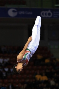 Gimnastas de trampolín, cerca de Juegos Panamericanos