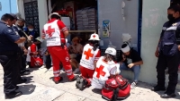 Cinco estudiantes lesionados en siniestro vial en el Centro Histórico