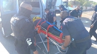 Siniestro vial deja a motociclista lesionado en la Mérida-Cancún