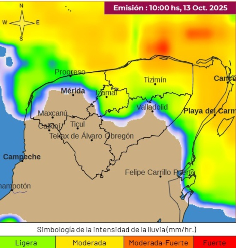 Alertan por fuertes lluvias y rachas de viento en costa yucateca
