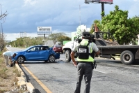 Choque triple deja cuantiosos daños