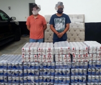 Decomisan camioneta con cervezas escondidas en un refrigerador