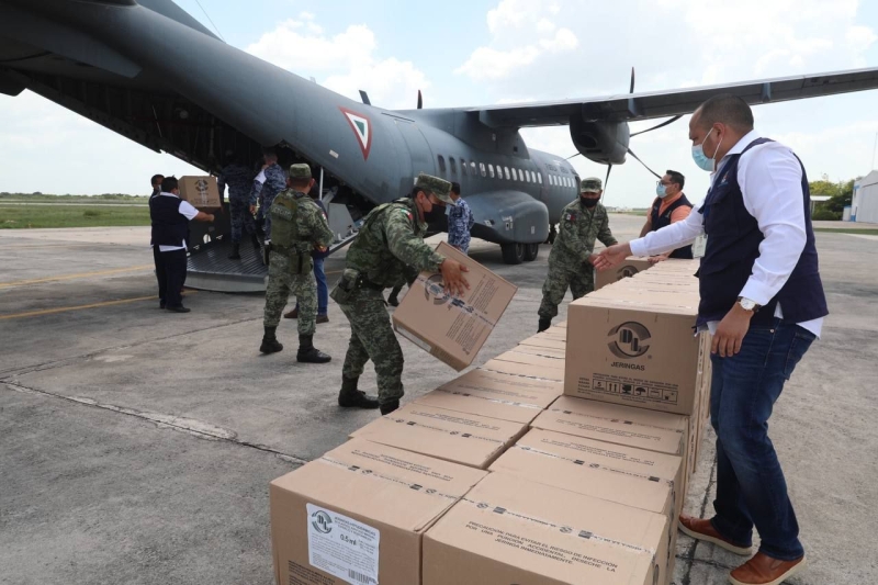 Llega remesa de 80 mil 500 dosis de vacunas contra Covid-19