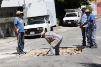 Reparan socavón en el Centro de Mérida