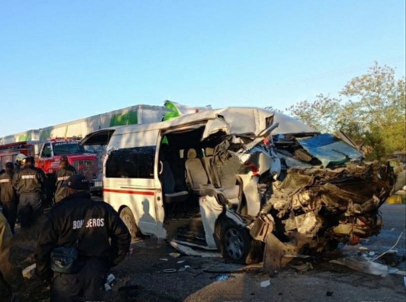 Choque en la Mérida-Campeche deja siete lesionados