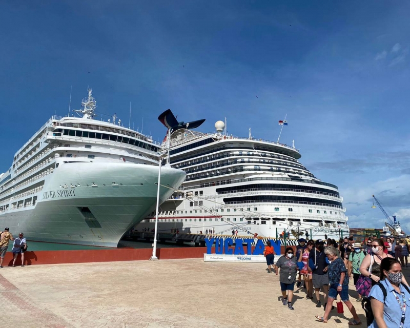 Continúa el arribo de cruceros a Progreso